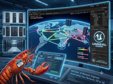 Original thumbnail from John’s NetClaw and Unreal Engine network demonstration